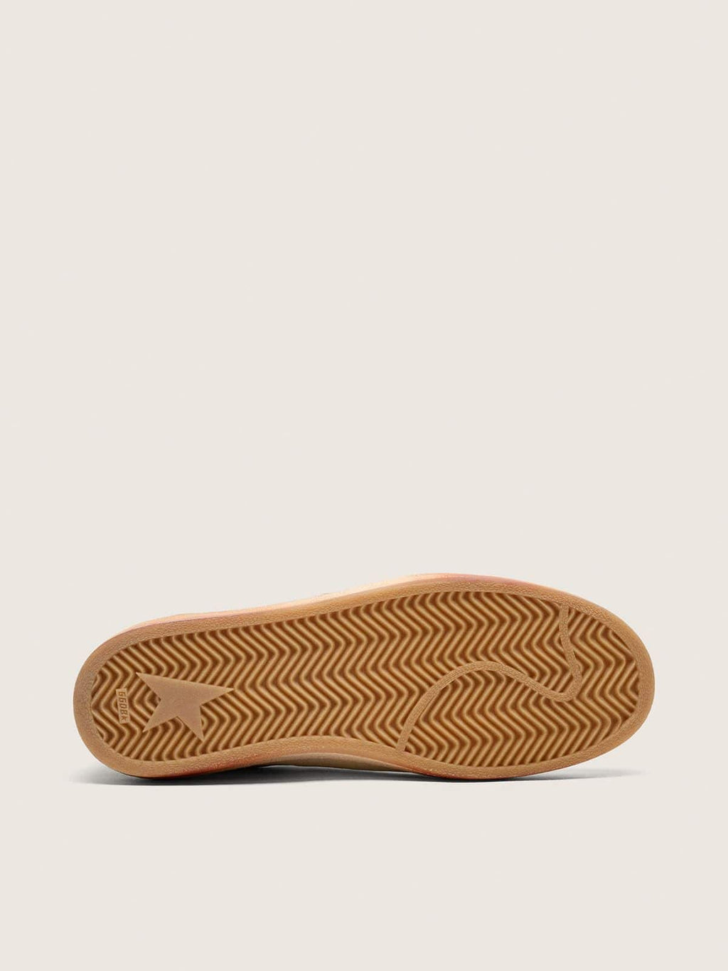 Scarpe da donna Ball Star in pelle bianca con stella e tallone in pelle color ruggine