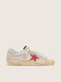 Super-Star LTD da donna in cavallino bianco con stella in suede rosso