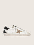 Super-Star donna in nappa con stella glitter oro e tallone glitter nero