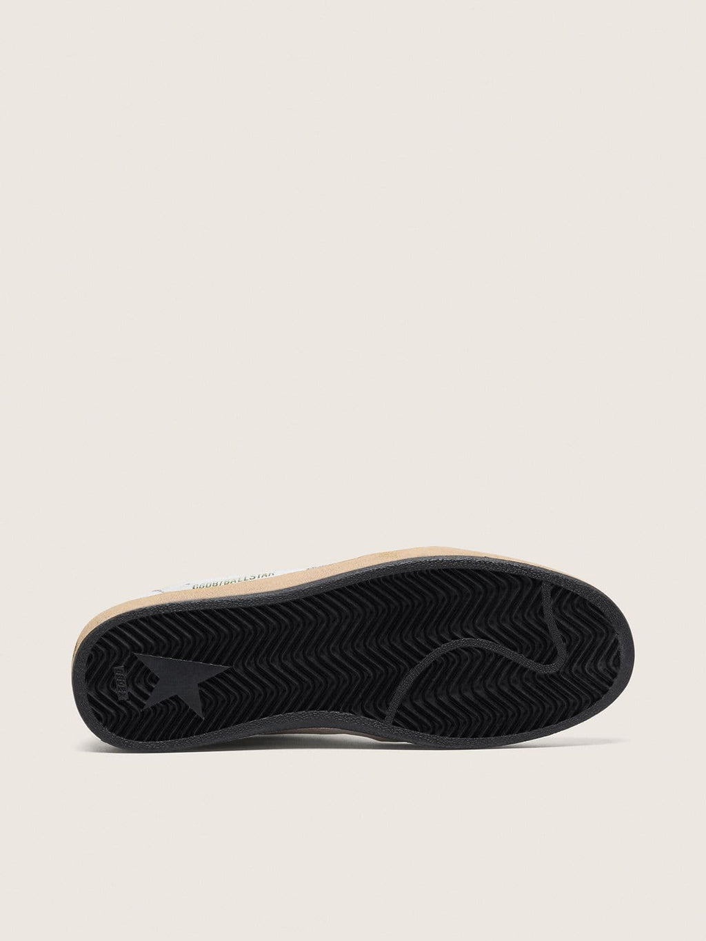 Scarpe da donna Ball Star in pelle nappa con stella e talloncino glitterato color argento