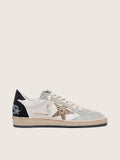 Ball Star da donna in nappa e camoscio con stella glitter e talloncino nero