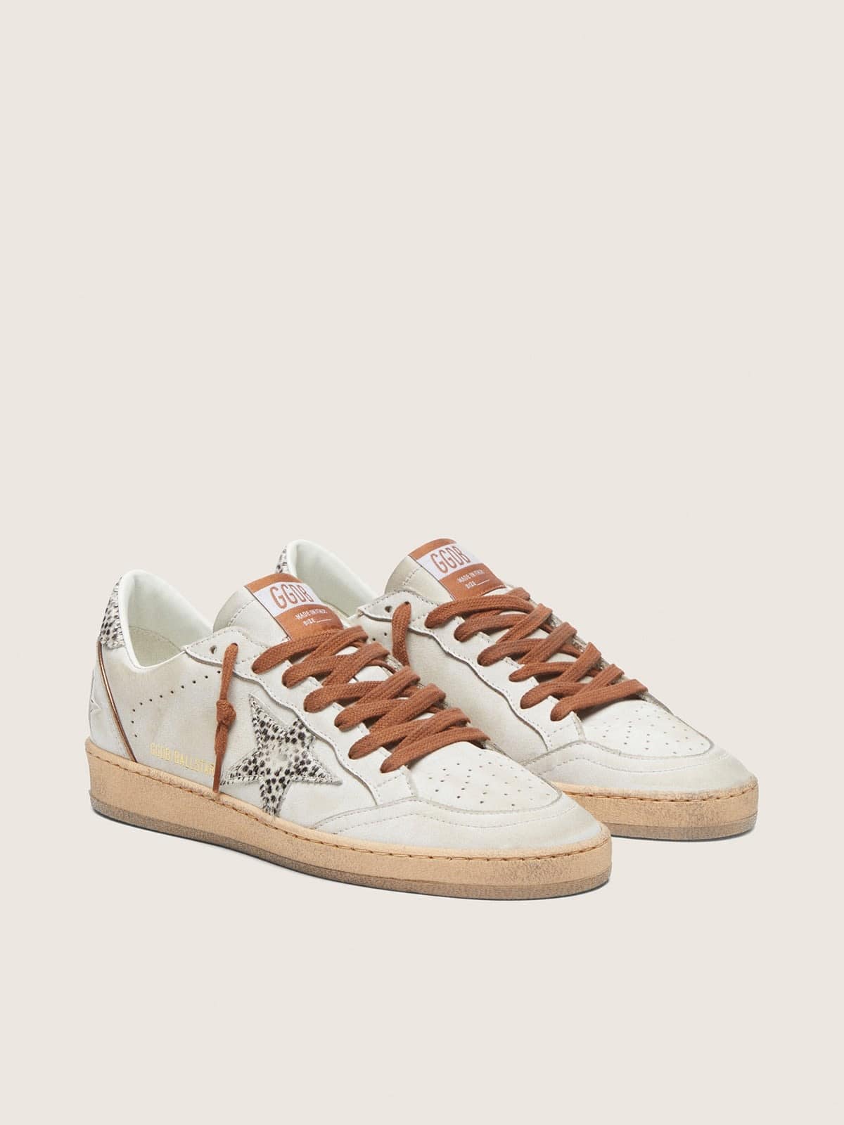 Ball Star LTD donna palla in pelle bianca con stella Cavallino e strisce zebrate