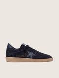 Ball Star da donna in pelle scamosciata blu scuro con stella glitterata blu scuro