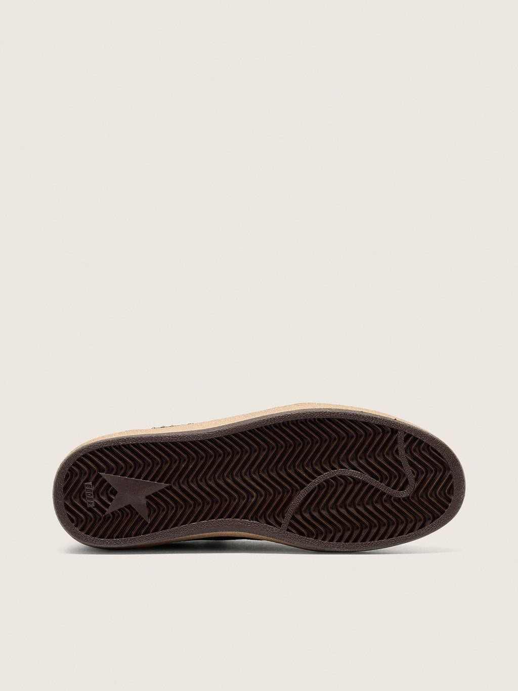 Scarpe donna Ball Star in camoscio marrone con stella e talloncino in pelle marrone