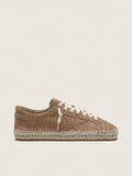 Super-Star Donna in suede verde salvia con stella in suede in tono e foxing tape effetto juta
